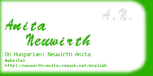 anita neuwirth business card